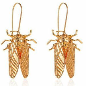 Anthropologie Vintage Egyptian Insect Earrings
